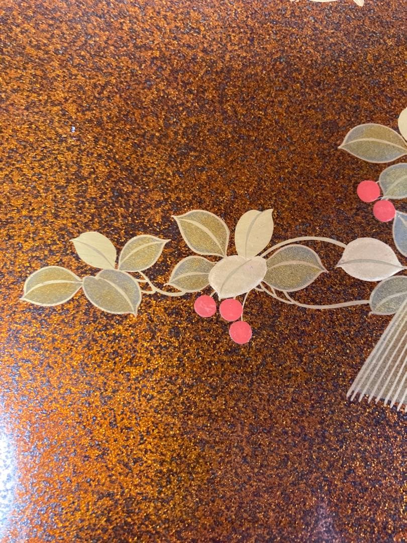 時代物　蒔絵梨地盆