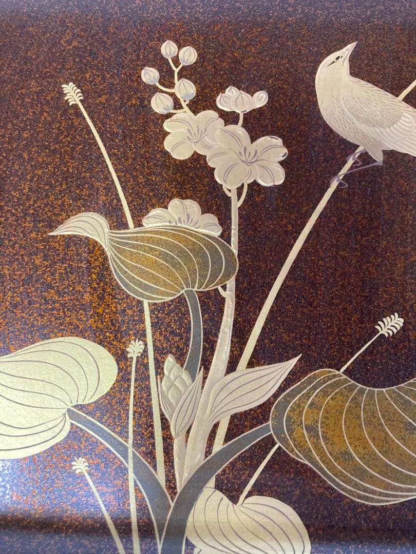 時代物　蒔絵梨地盆