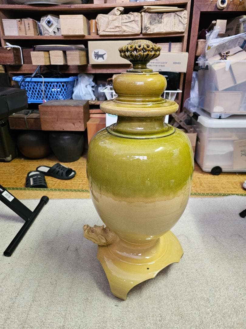 明治期 布志名焼 手水(ちょうず) 高さ約60cm