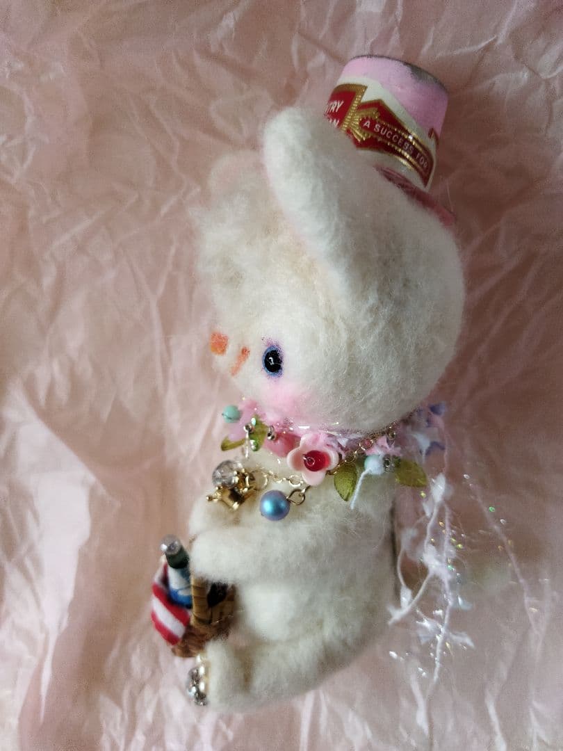o*a様 【お値下げしました】アーティストベア　作家　羊毛フェルト白ネコちゃん