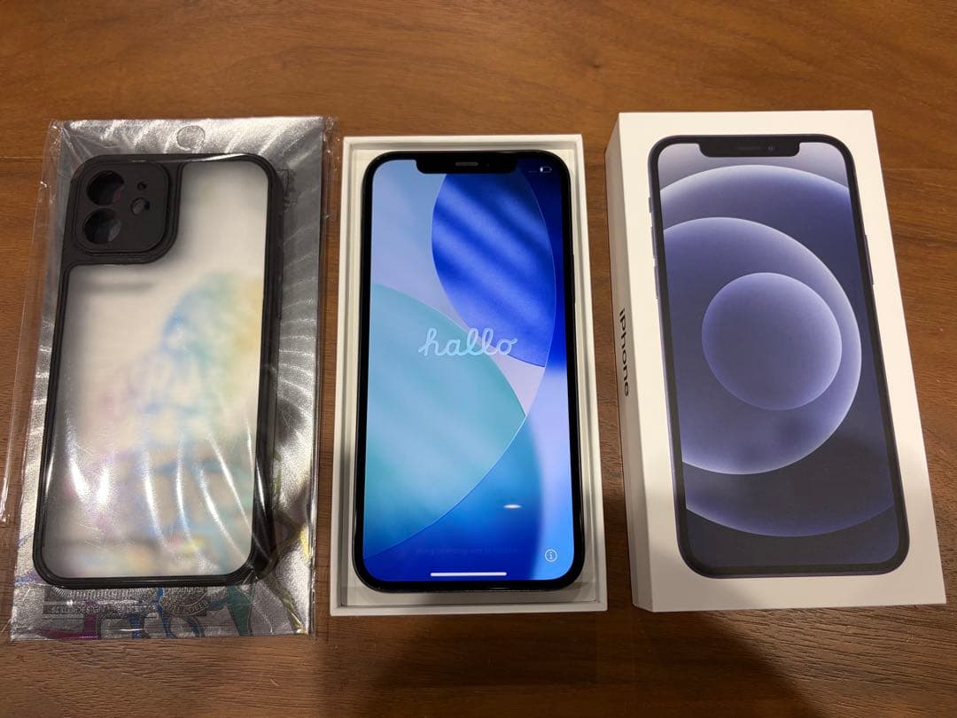 【箱付】iPhone12 128GBブラック(ケース・保護フィルム付)