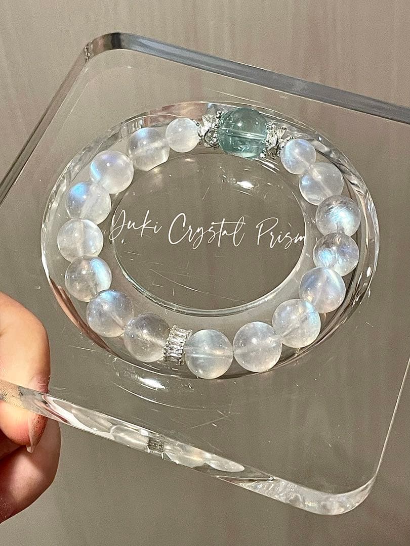 アクアマリン×ブルームーンストーン 天然石ブレスレットYuki Crystal