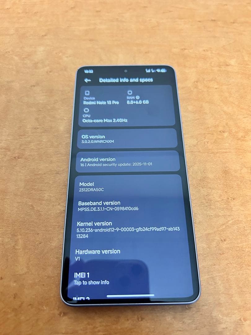 スマートフォン本体 Redmi Note 13 pro 5G China 8/256