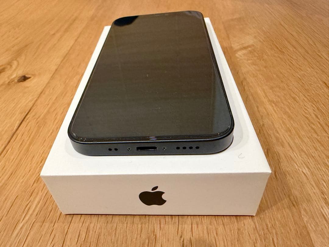 【美品】iPhone12 mini ブラック 128G 純正レザーケース付き
