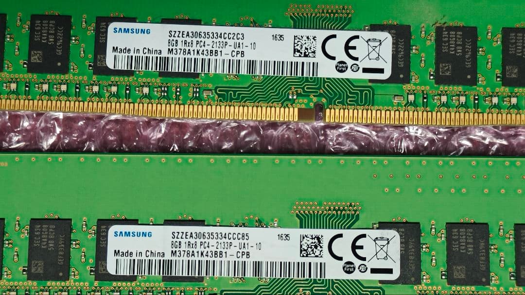 DDR4 8GBx2枚 16GB pc4-2113P 動作確認済み ④