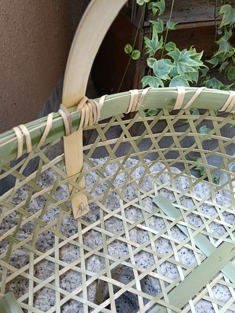 竹かご　六つ目編みかご