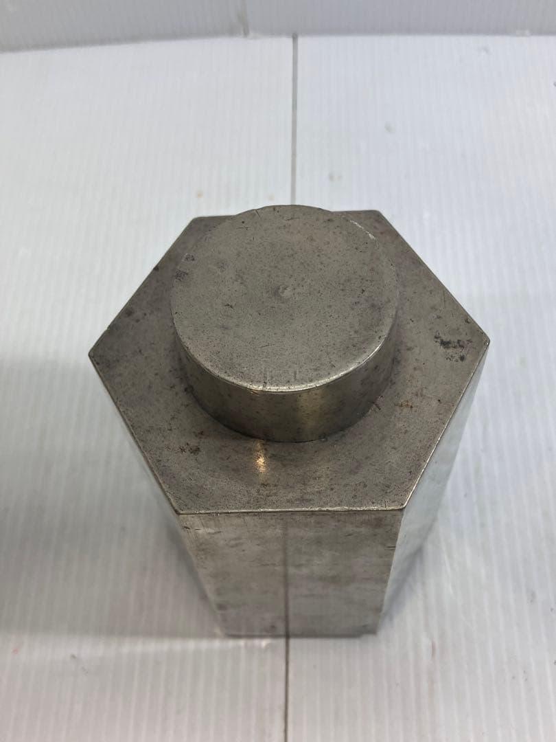 一点物！【金泰源造】古錫 六角茶入 四足 茶心壺 煎茶道具 骨董品