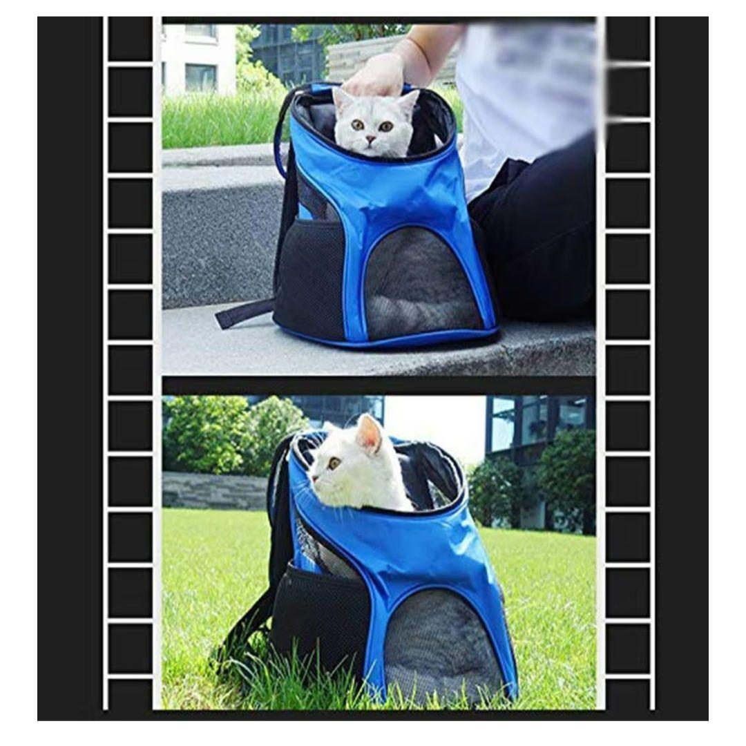 ペット用 リュック キャリーバッグ グリーン 　犬猫 メッシュ お散歩