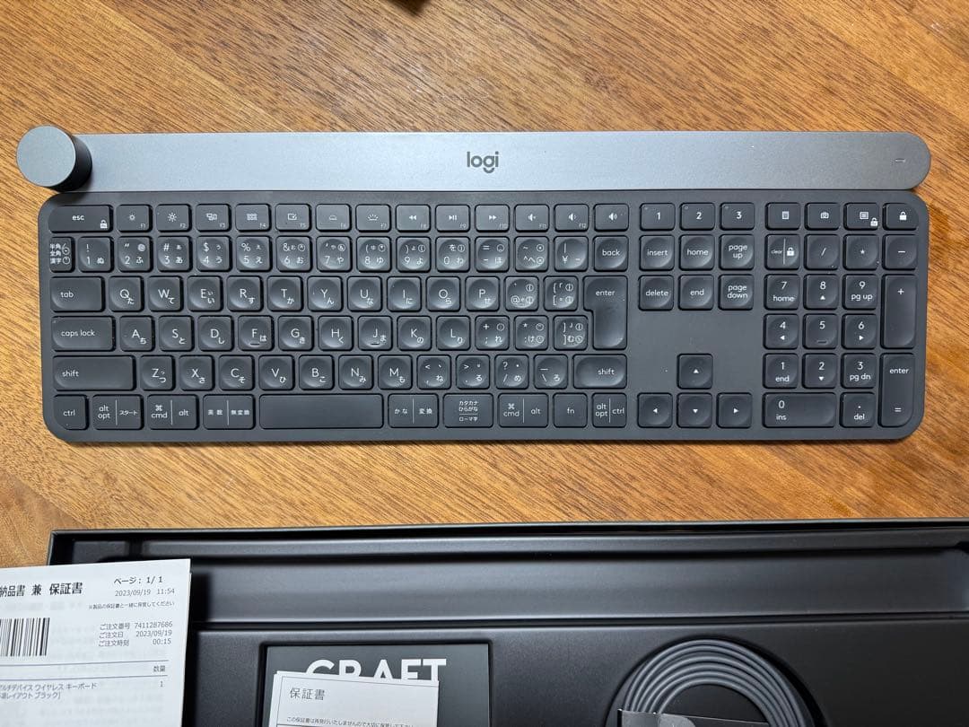 【中古美品】logicool CRAFT ダイヤル付きキーボード
