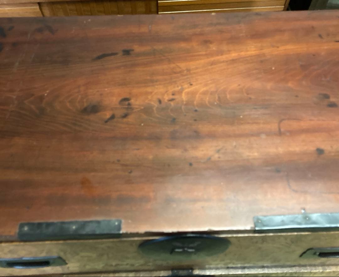 金具付き 和簞笥 ♦️上部分・画像1♦️たのめる便利用のため上下分けて出品発送♦️