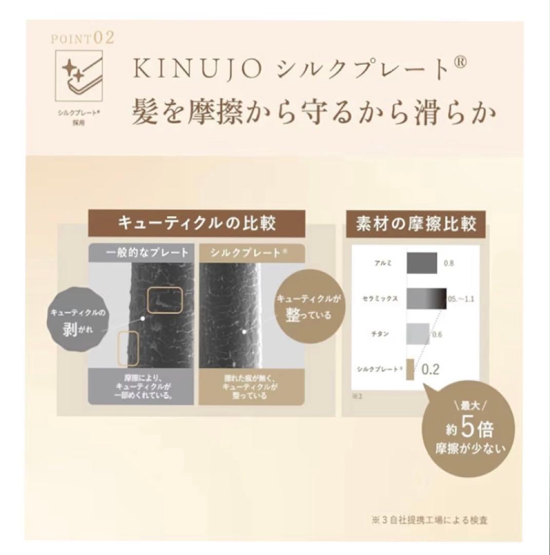 KINUJO W ストレートヘアアイロン ブラック