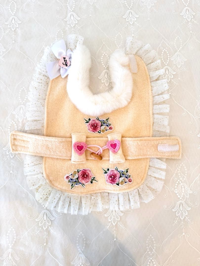 itdogs 犬服 花柄刺繍付きコート
