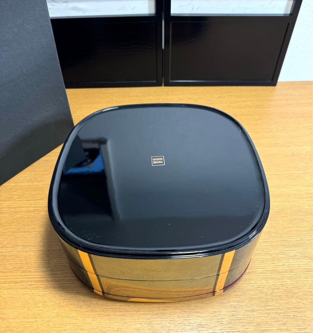 金沢金箔　箔一　古代箔　多目的重箱　未使用品　共箱