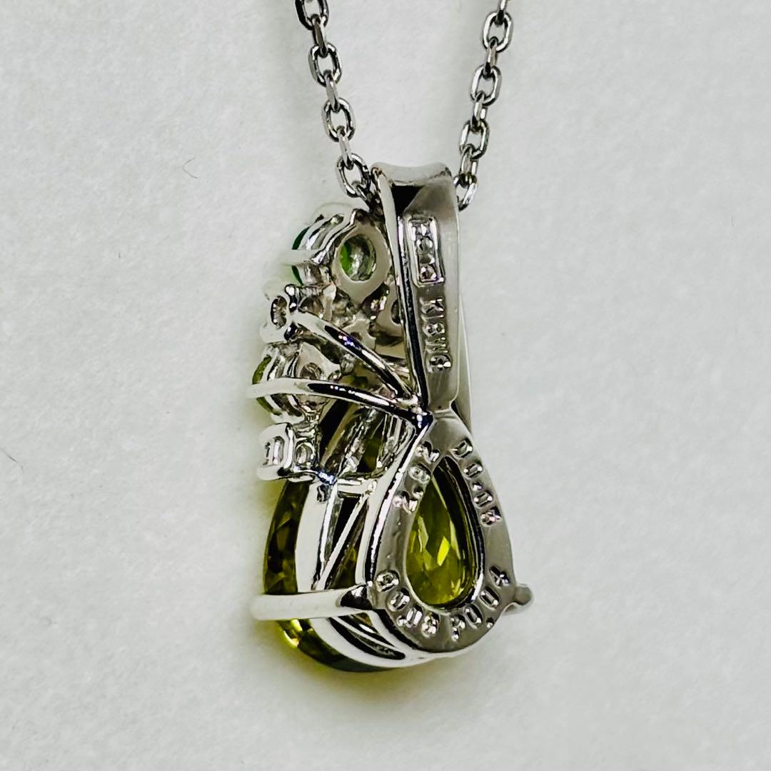 Hana スフェーン 2.92ct ペンダント トップ ダイヤ K18WG