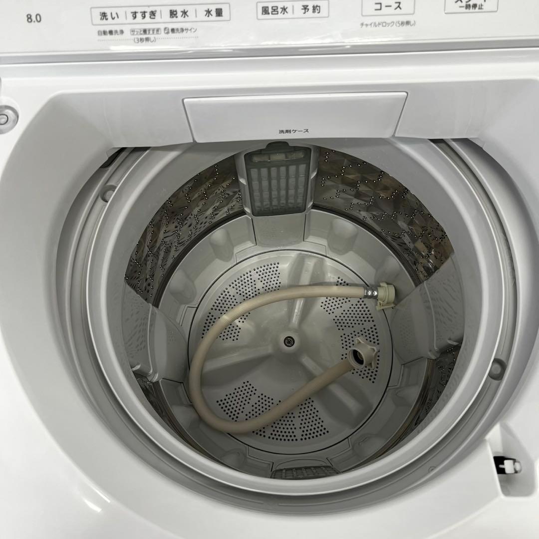 129【25年製】洗濯機　パナソニック　8kg 安い　極美品　大容量　設置無料