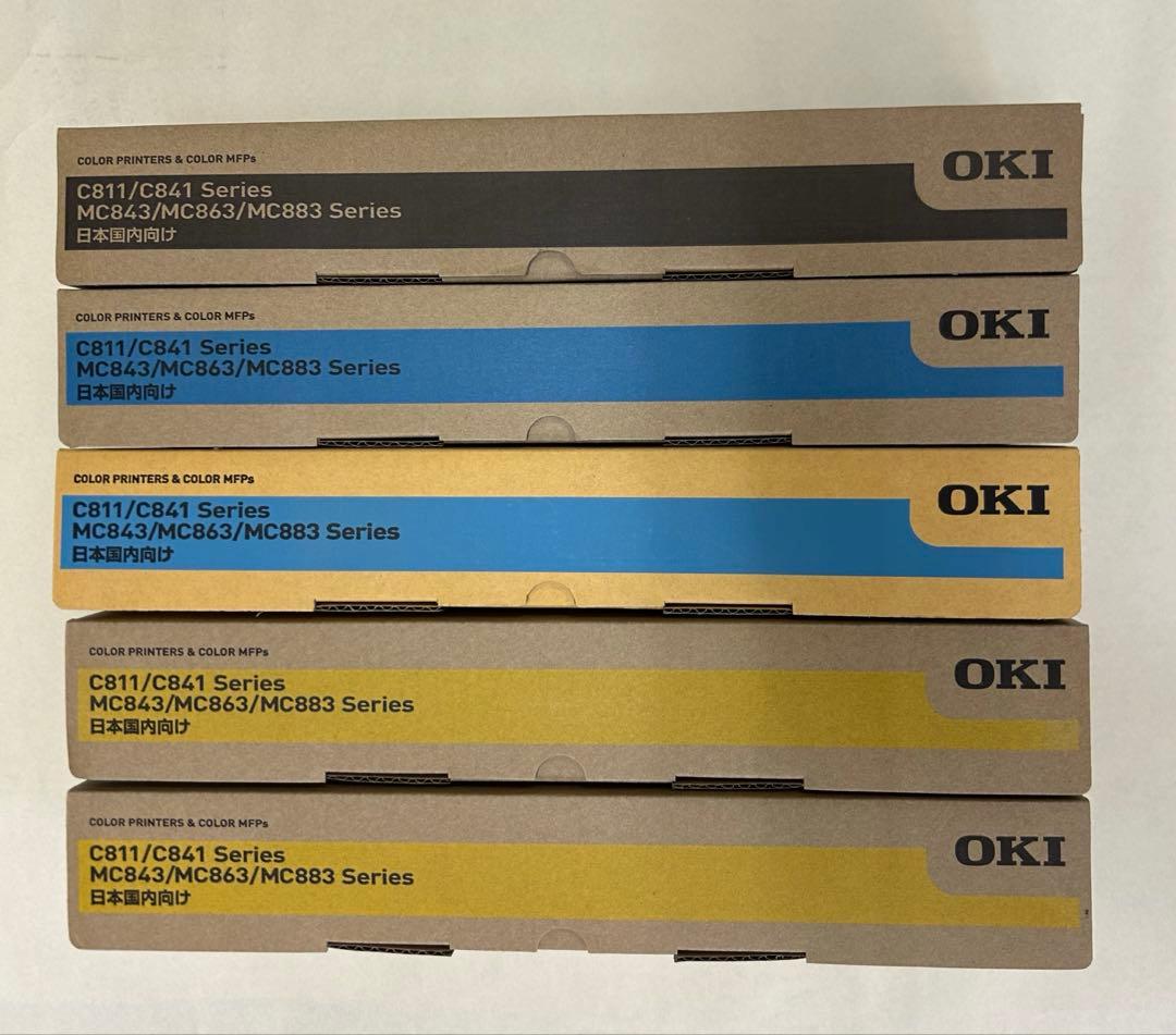 【新品・未使用】OKI 純正トナー（大）5本セット