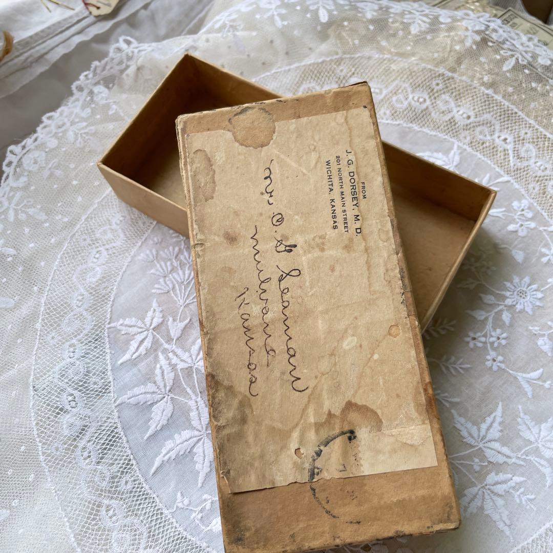 アンティーク　紙箱　郵便用