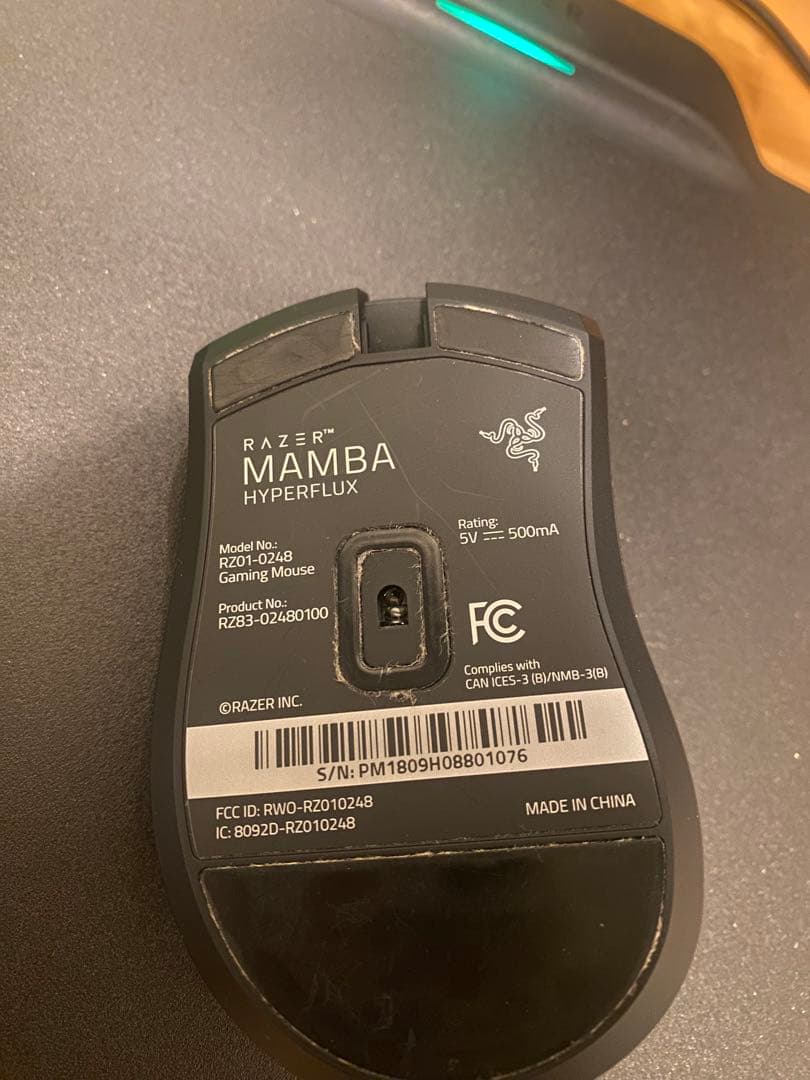 Razer Mamba + Firefly Hyperflux マウスパッド