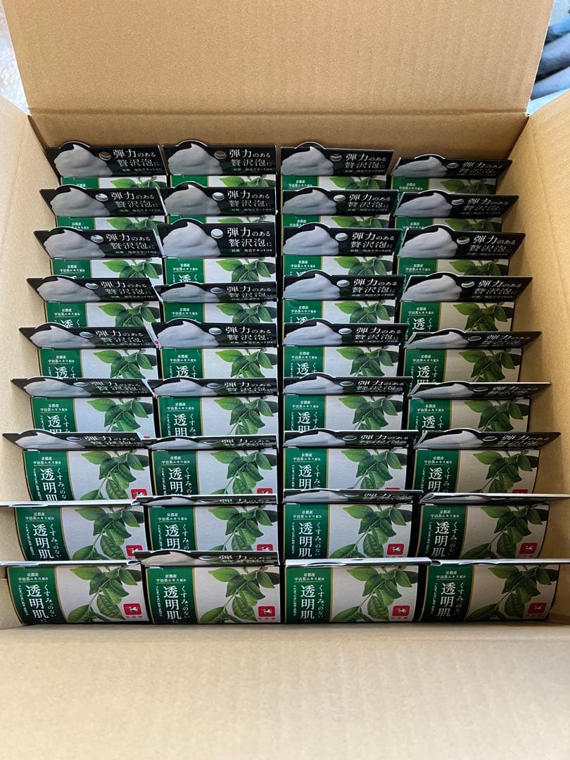 牛乳石鹸 京都産茶/海泥 沖縄産海泥配合洗顔石けん80g×72個
