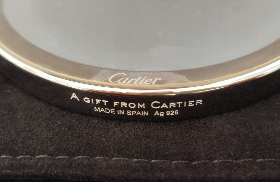 希少 未使用品 カルティエ Cartier 両面ダブルミラー シルバー925