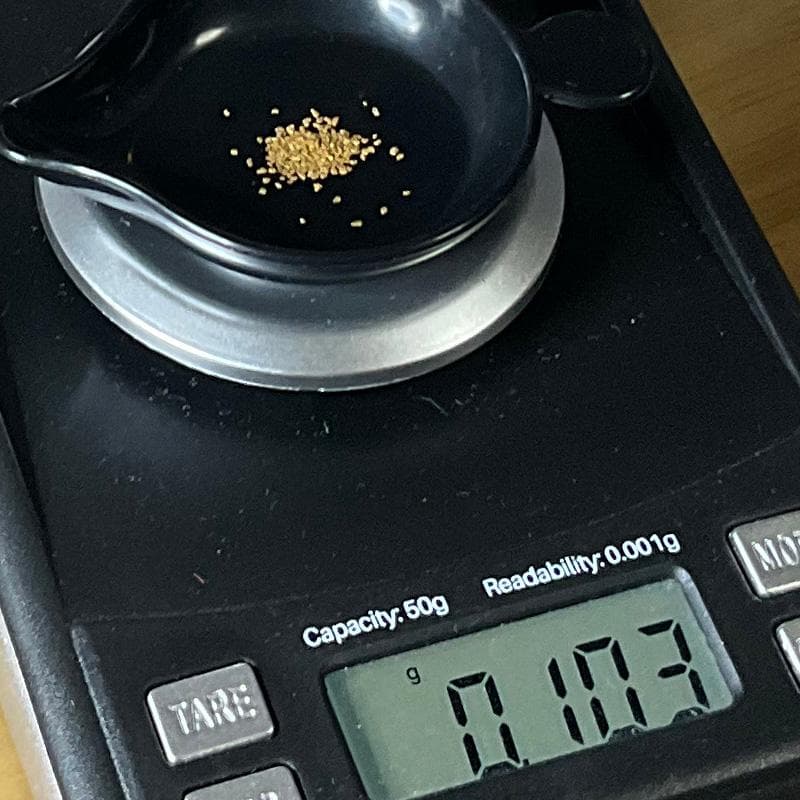 ア*オ様 ★砂金★北海道新十津川町　総富地川産★0.103g
