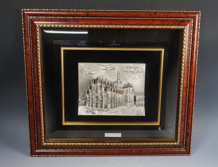 イタリア BRUNEL社 立体芸術作品 銀 MILANO DUOMO