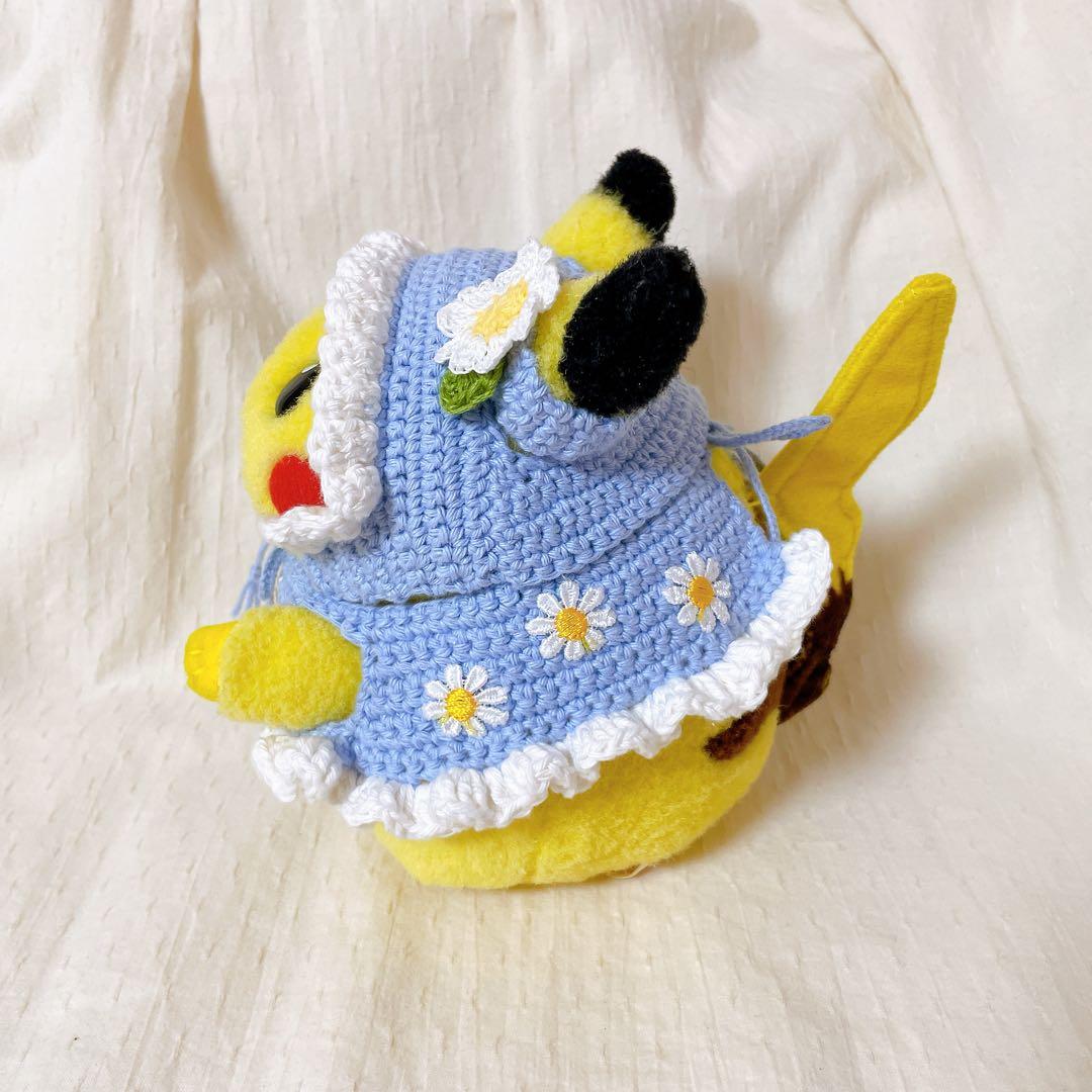 お花ワッペンワンピース3点セット ハンドメイド 初期ピカチュウ