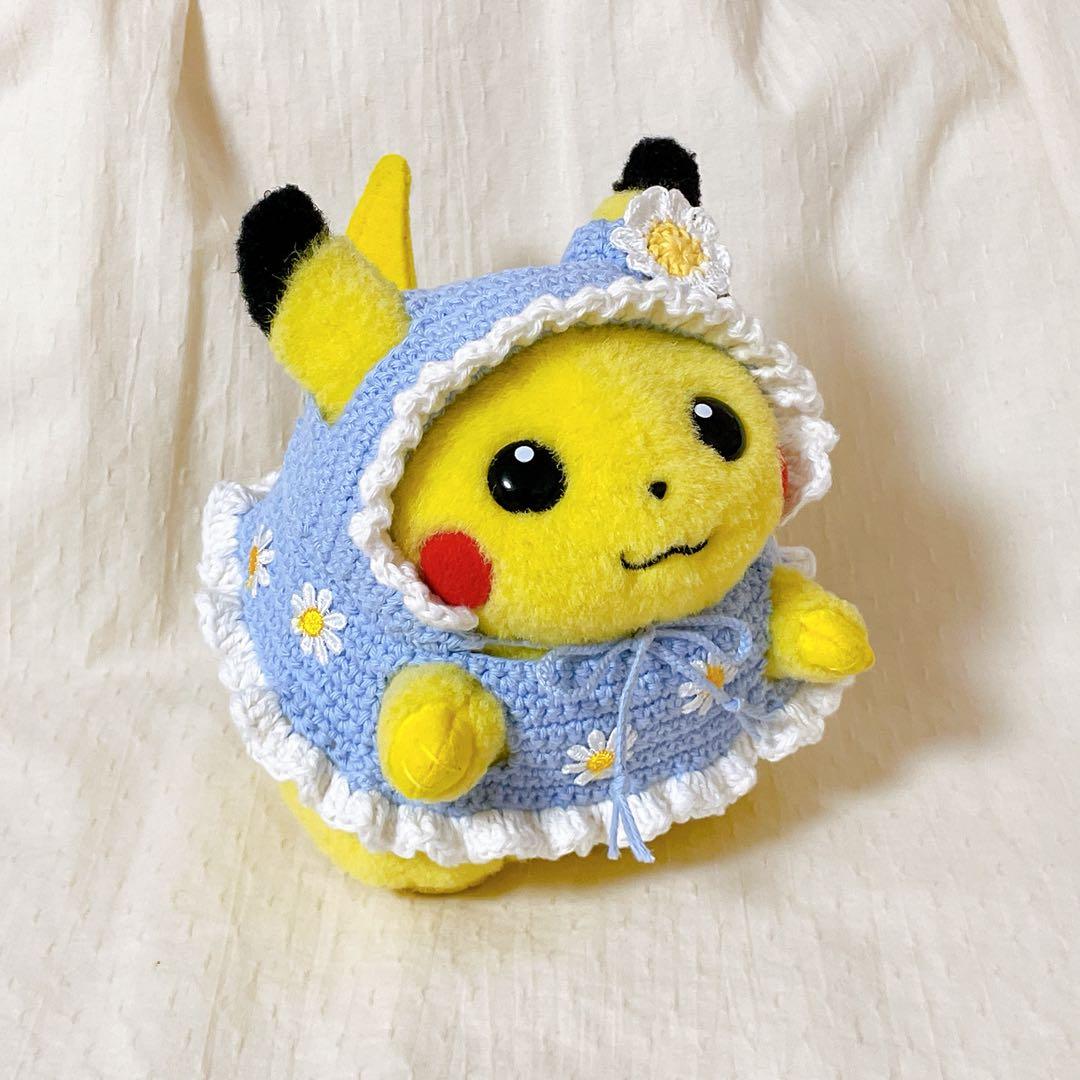お花ワッペンワンピース3点セット ハンドメイド 初期ピカチュウ