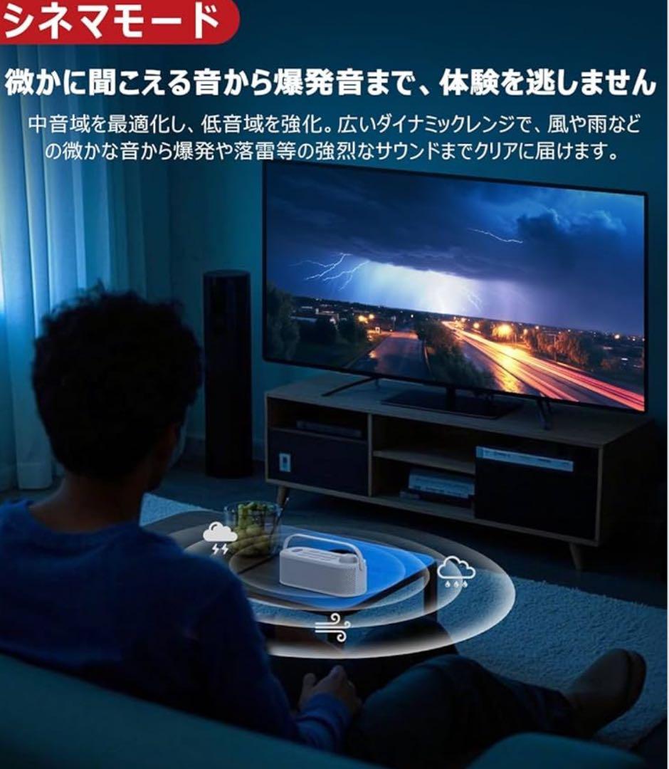 手元にスピーカー 折りたたみハンドル付き、AUX接続 Bluetooth