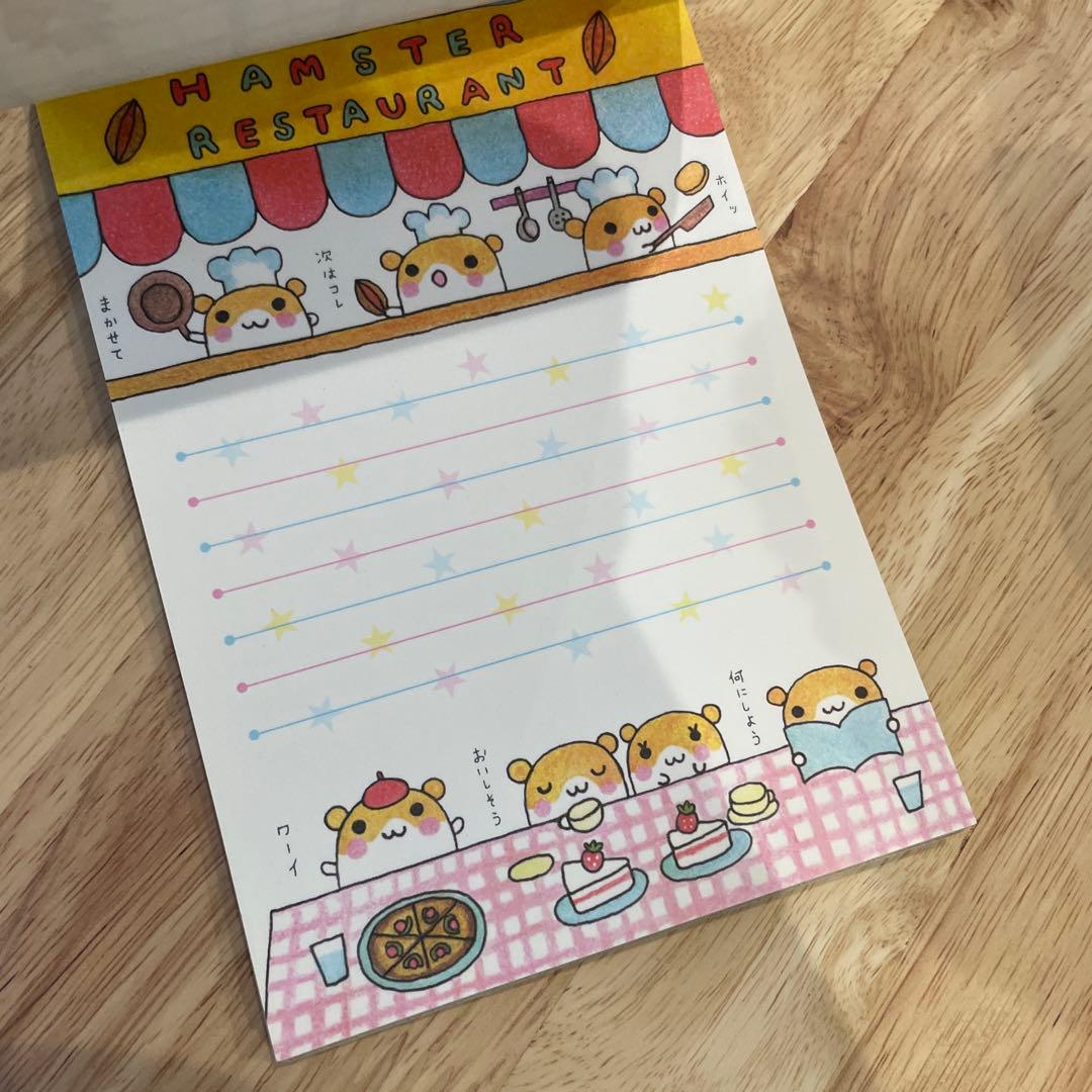 シ*」様 平成レトロ　ハムちゃん ハムスターレストラン メモ帳 当時物