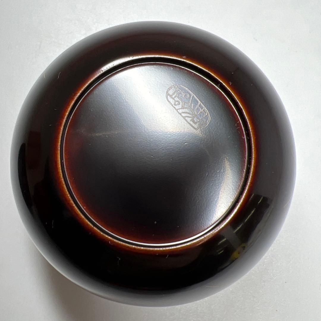 ☆茶3 和田瑾斎　在銘　鈴虫蒔絵　中棗　共箱　口径6.2cm 東K8-0304