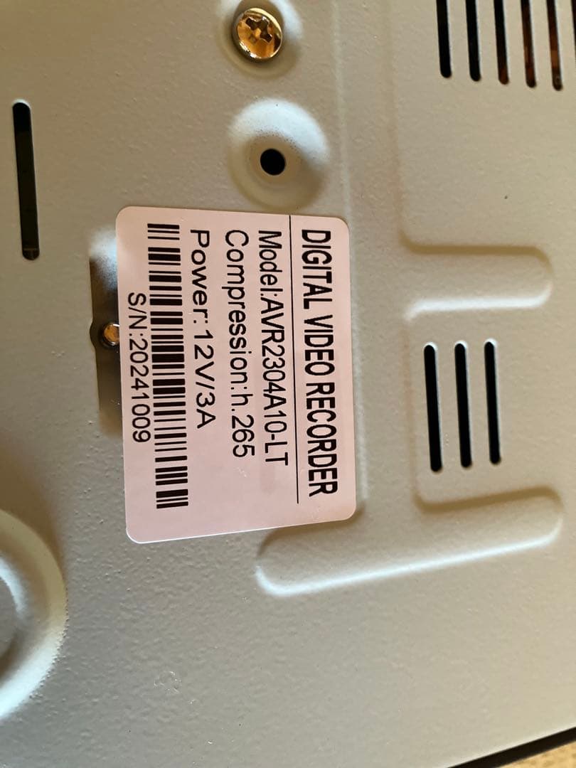 4CH防犯カメラ用DVRレコーダー AVR2304A10-LT 1TB-HDD