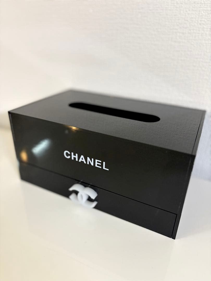 CHANEL ノベルティ　ティッシュケース　コットン付き