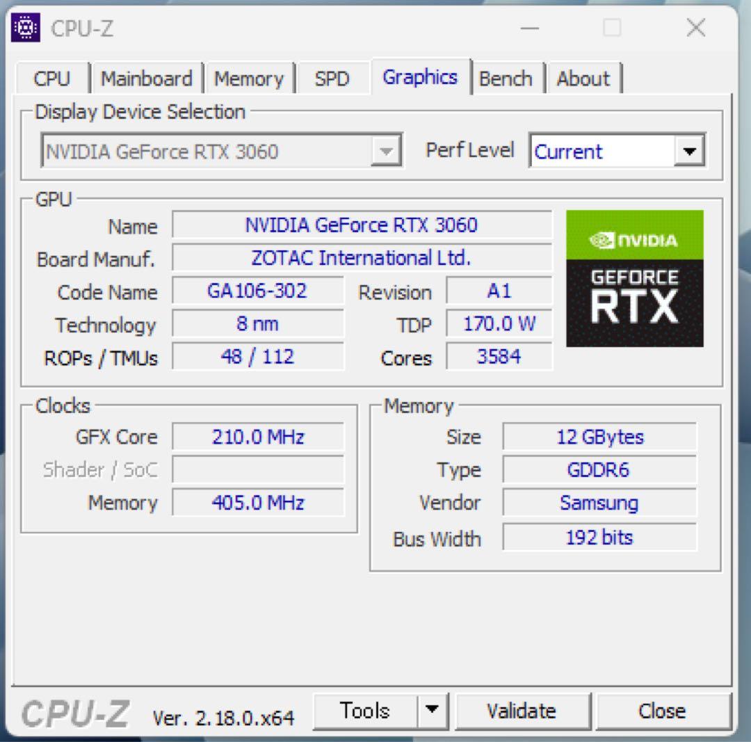 【動作確認済】RTX3060 12GB