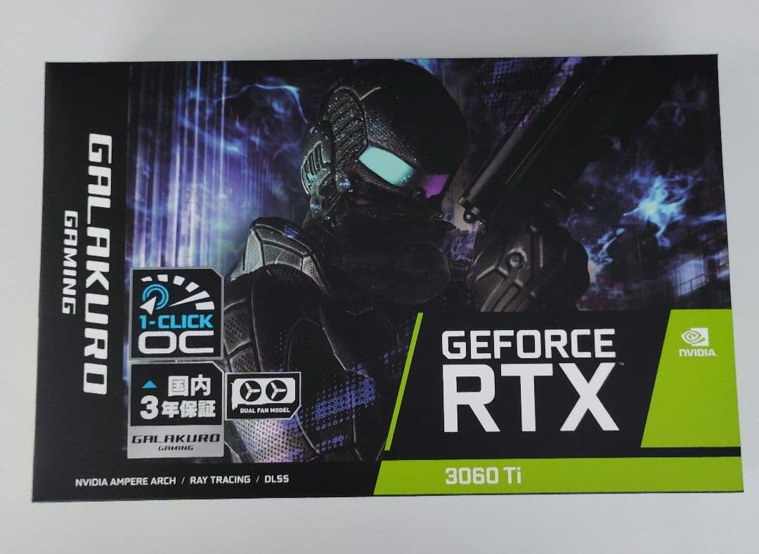 玄人志向 GG-RTX3060Ti-E8GB/DF/LHR 8GB
