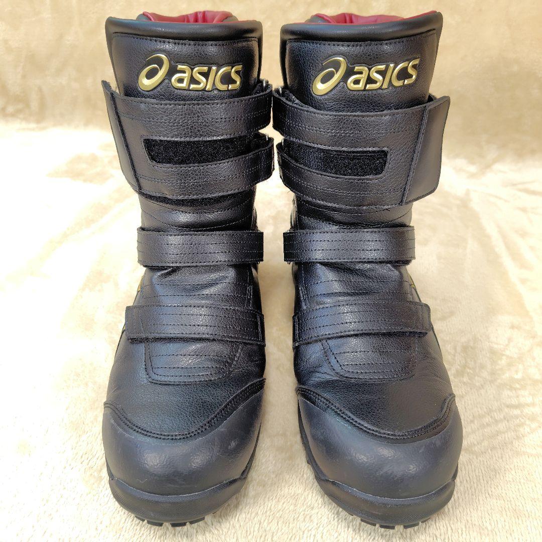 asics アシックス 安全靴 ベルクロ ブーツ　FCP401 28cm 黒 金