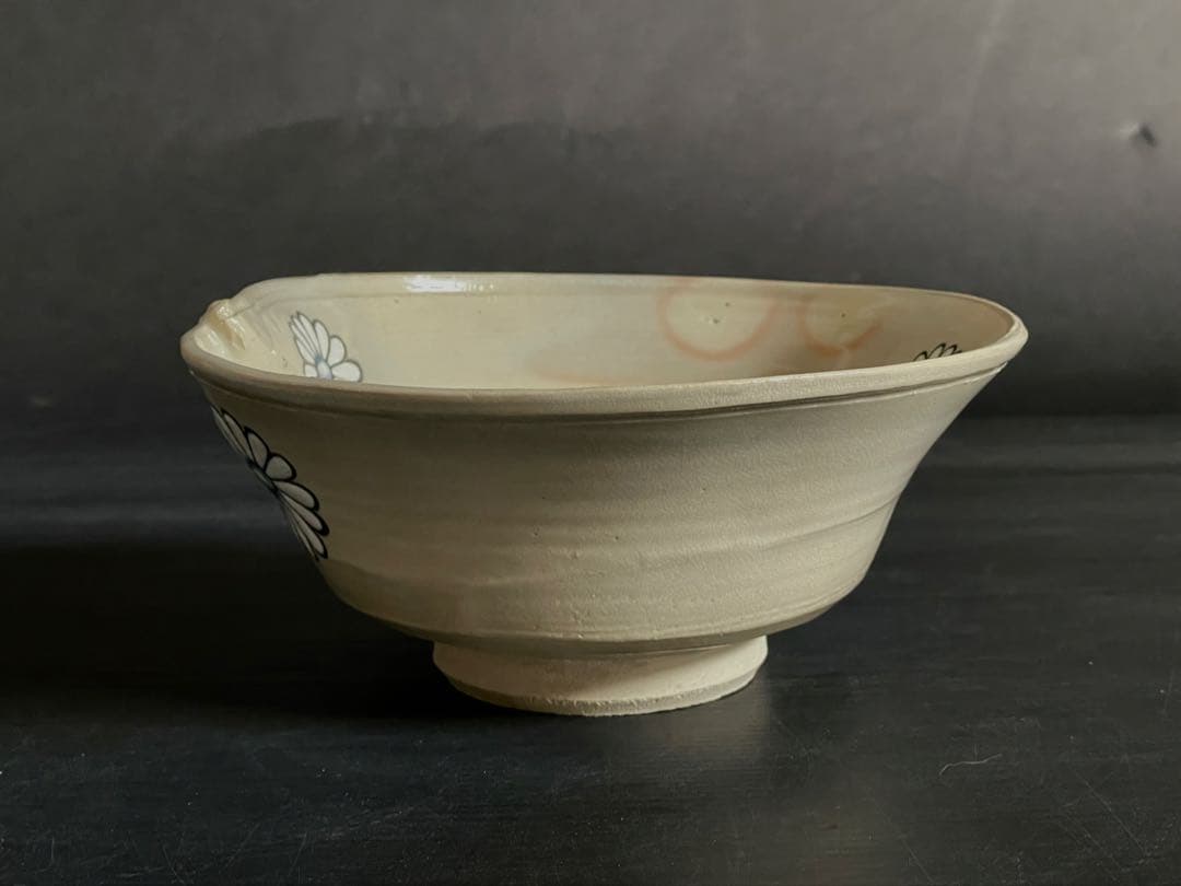 「祖」 御本 菊散紋 菓子器 真葛 香山 共箱 茶道具 （331A②）