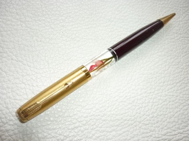 ◆未使用 昭和初期日本製！金魚と草の水中花 三種類（えんじ・緑・灰色） ペンシル