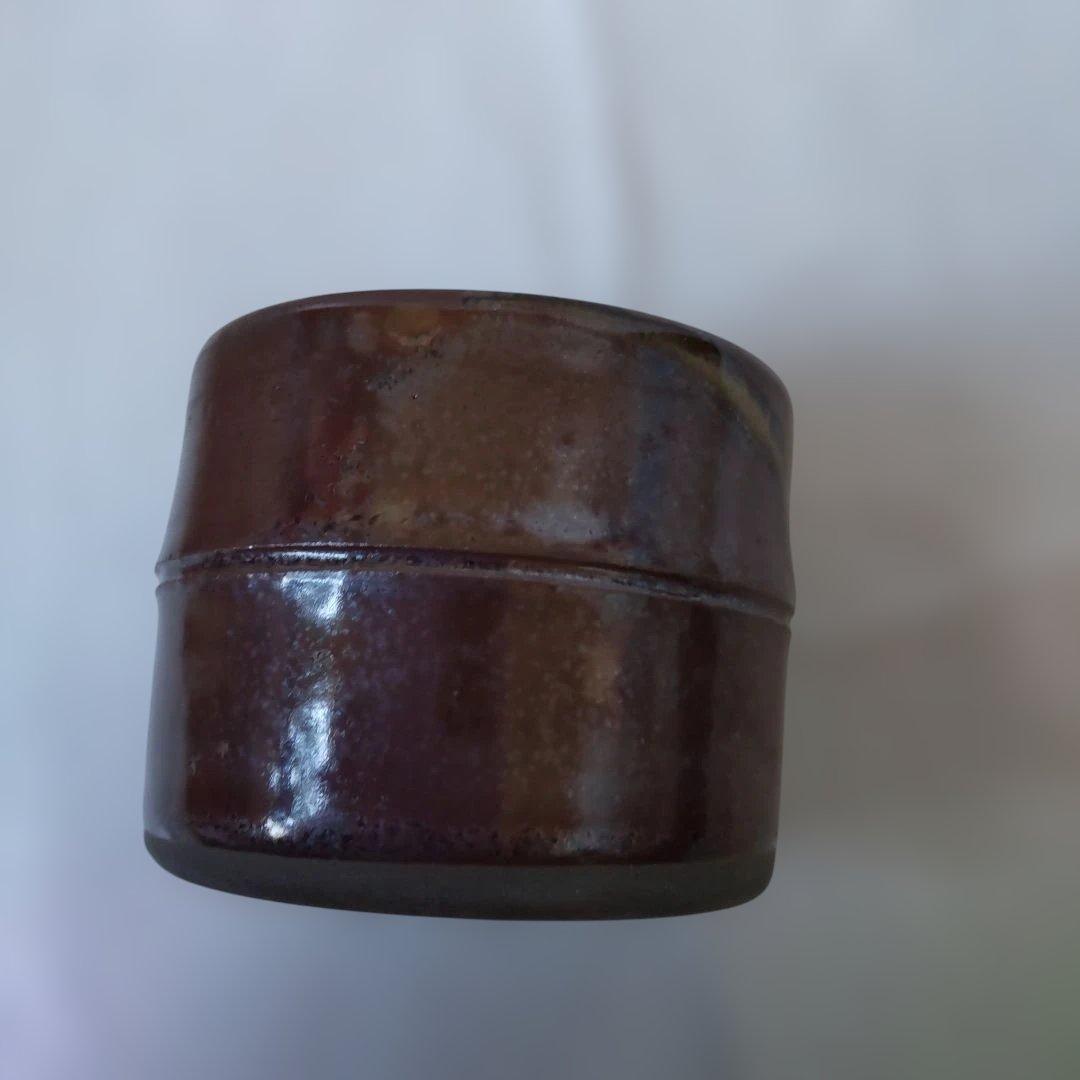 高取焼 竹蓋置 蓋置 静山窯 高取静山 作 共箱 共布 栞 茶道具 茶器 美品