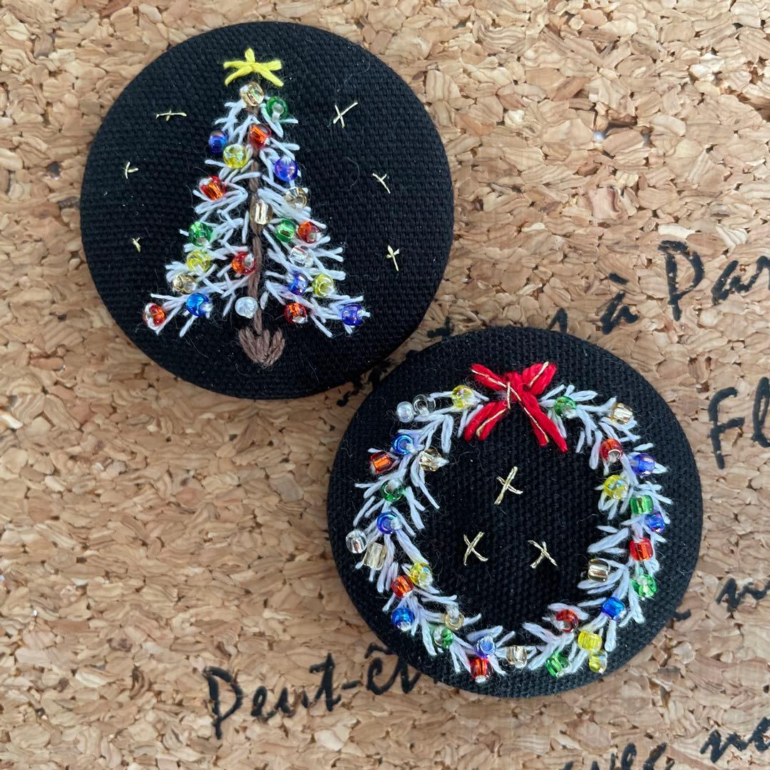 遊花ハンドメイド刺繍ブローチ 7-521