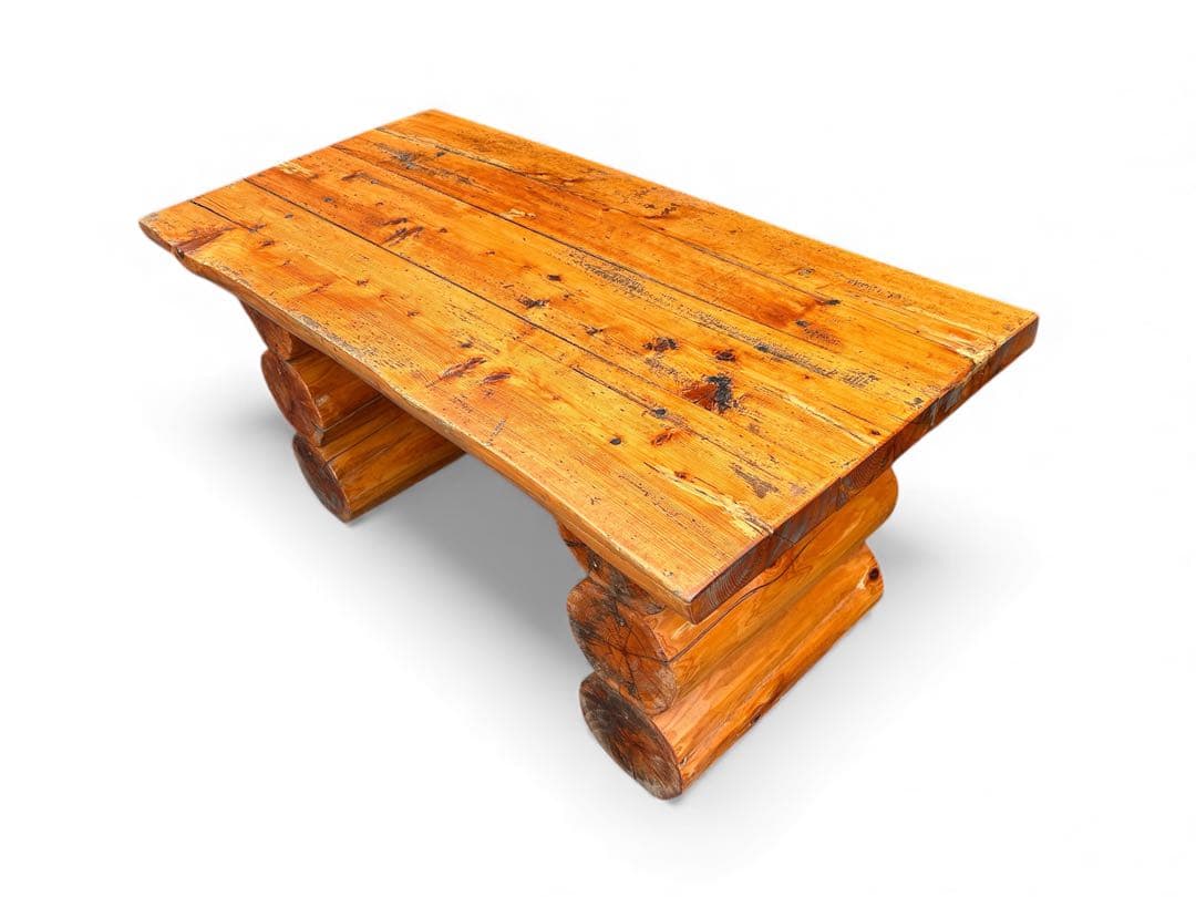 無垢材 什器　机　カントリー風テーブル 約130cm x 65cm
