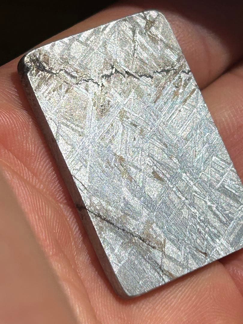 ムオニオナルスタ隕石のスライス標本、31.29g。隕石。