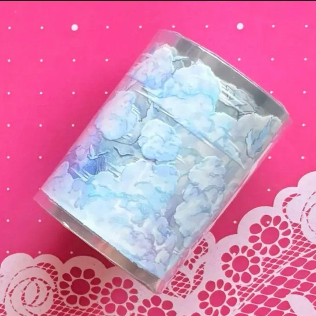 贝壳光 云梦浮游 6cm×5m 100cm/loop 海外マスキングテープ　雲