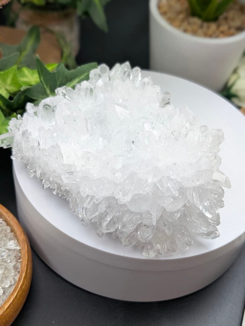 専用677g菊花水晶クラスター 淨化 天然 KK01