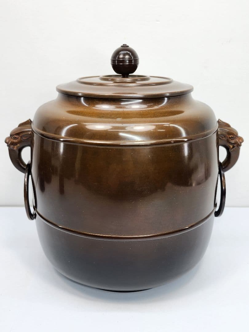茶道具 唐銅皆具 乾山 造 茶器 水指 / 建水 / 杓立 / 蓋置 古美術品