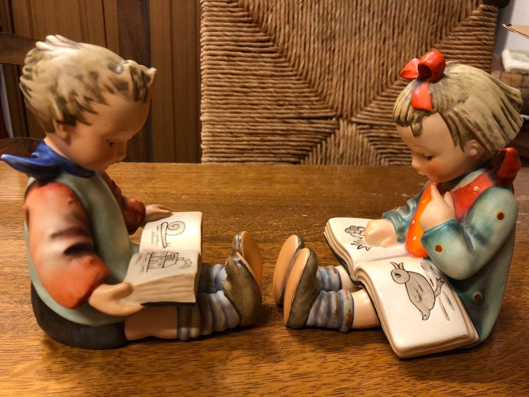 フンメル人形 本の虫BOOK WORM 男の子女の子… ブックエンド ゲーベル