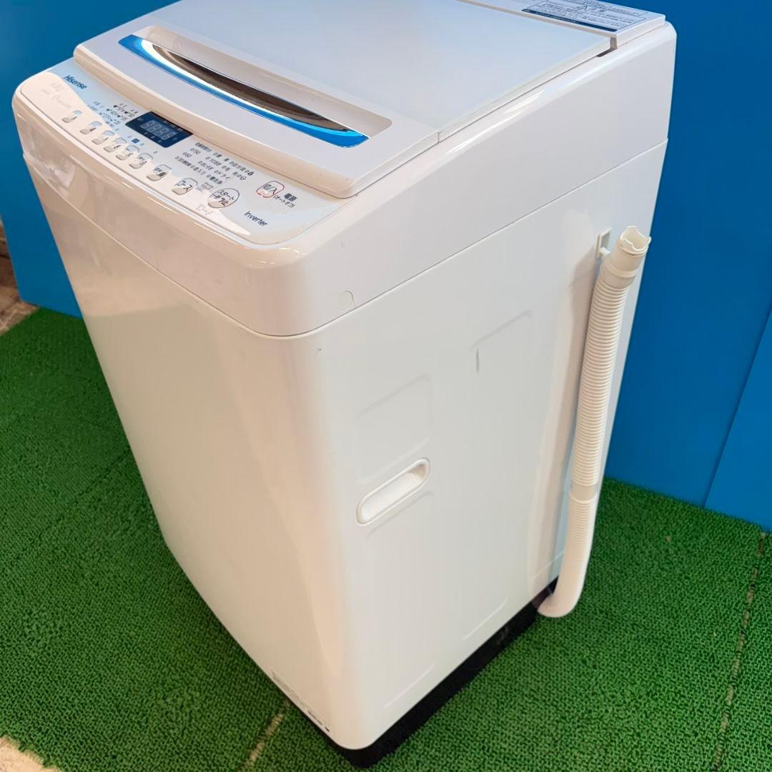 840 インバーター搭載で静かです！家庭用　洗濯機　８キロ　小型　ホワイトカラー