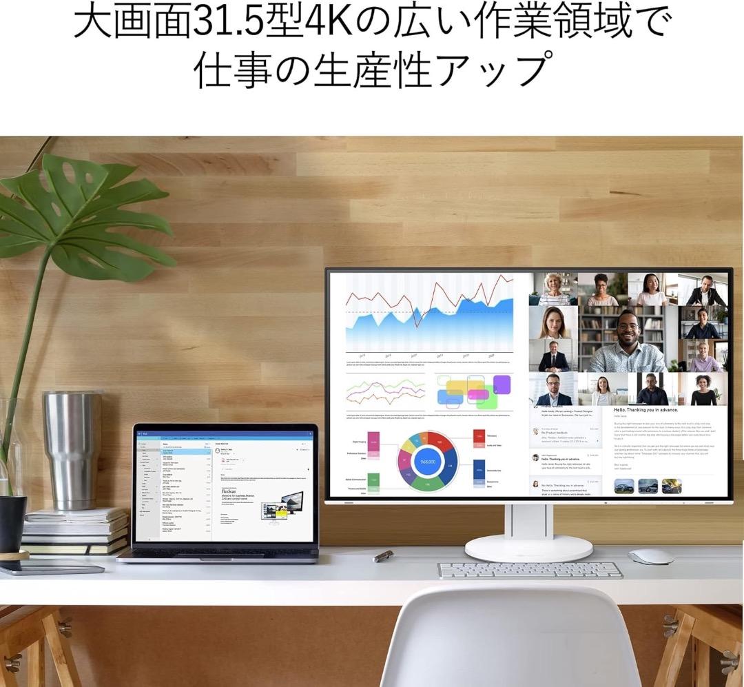 EIZO 31.5インチ 4K ディスプレイ USB Type-C EV3285