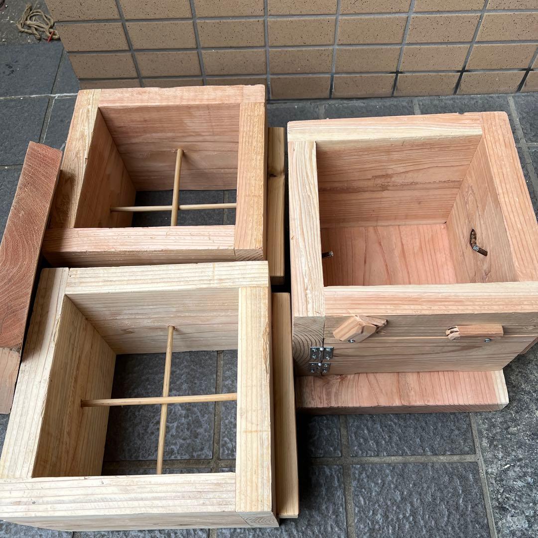 日本ミツバチ重箱式巣箱 継箱3段　　　Ｅ2０２