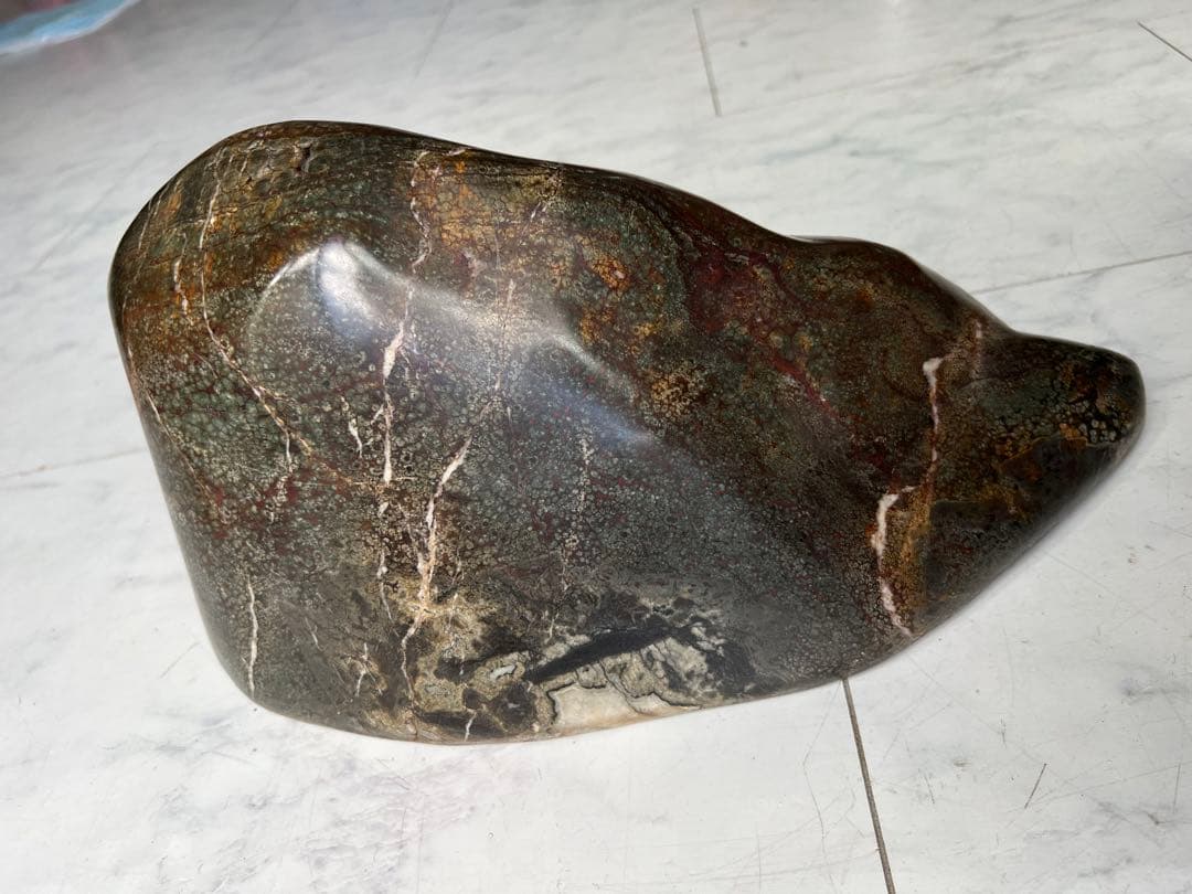 鑑賞石　孔雀石　骨董品　原石